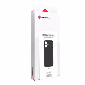 Forcell F-Protect Rubber Premium -suojakuori iPhone 17 -puhelimelle, MagSafe-yhteensopiva, musta
