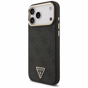 Guess 4G Triangle Logo MagSafe -suojakuori iPhone 17 Pro Max - musta ja kulta