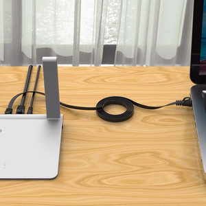 Orico PUG-C7B CAT7 10Gbps RJ45 Ethernet-verkkokaapeli internet LAN litteä 1m - musta