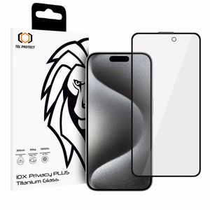 Tel Protect 10X Privacy Titanium -näkösuojattu karkaistu suojalasi Apple iPhone 16 Prolle / iPhone 17:lle