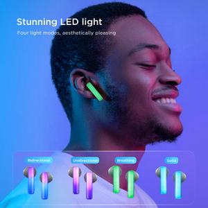 TWS Joyroom JR-TC1 IceLens Series wireless headphones with LED lights - white