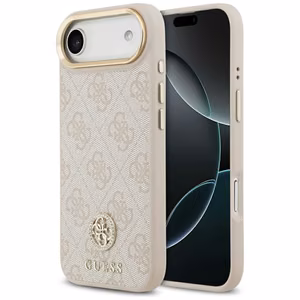 GUESS Suojakuori IPHONE 17 Air MagSafe GUHMP17MP4GRMDEP (PU W/ 4G Strass Logo) vaaleanpunainen