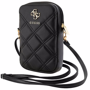 Guess GUWBZPSQSSGK käsilaukku musta Zip Quilted 4G