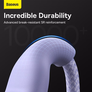 Baseus Cable Flash Series II 3 in 1 - USB to Type C, Lightning, Micro USB - 66W 6A 1,2 metres (CASS040005) purple