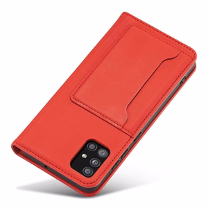 Magneettikorttikotelo Kotelo Samsung Galaxy A13 5G pussi lompakko kortinhaltija Punainen