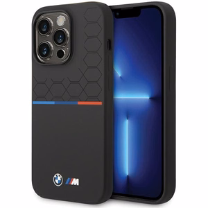 BMW Silikoninen Pattern iPhone 15 Pro Suojakuori - musta