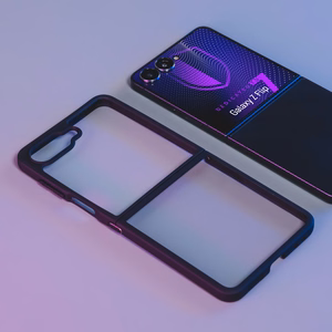 3mk Satin Armor Case+ Suojakuori Samsung Galaxy Z Flip 7:lle - läpinäkyvä musta