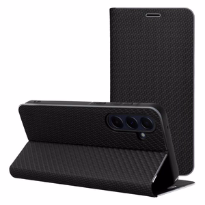 Flip-suojakuori Samsung A10:lle Luna Book Carbon musta