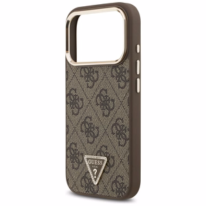 GUESS Suojakuori IPHONE 17 Pro MagSafe GUHMP17LP4GTDGMW (4G PU W/ Triangle Logo) kultainen ruskea