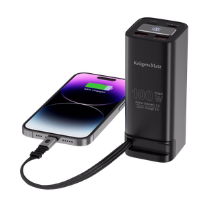 Kruger&Matz litiumioni-virtapankki QC- ja PD-tuella, 20000 mAh, 100 W