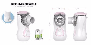 Portable Mesh Nebulizer FEELLIFE Air Kids, Rose