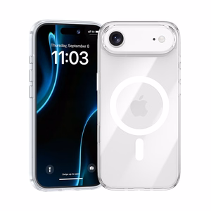 Benks Magnetic Crystal Case -suojakuori Iphone 17 Airille, läpinäkyvä (kameran ohjauspainike)