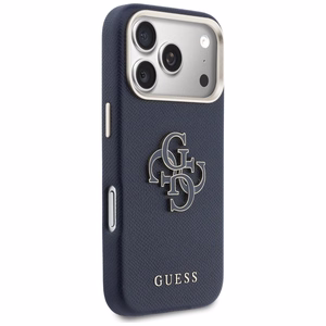 Guess HC PU FW RESIN LOGO sininen Suojakuori iPhone 17 Pro 6,3:lle