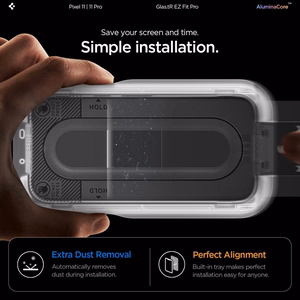 Spigen Glas.tR EZ Fit Pro AC 2-Pack -karkaistut suojalasit Google Pixel 11 / 11 Pro -puhelimille (2 kpl)