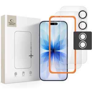 Tech-Protect Easy Set+ 3-pakkaus Karkaistu lasi iPhone 17:lle - Läpinäkyvä