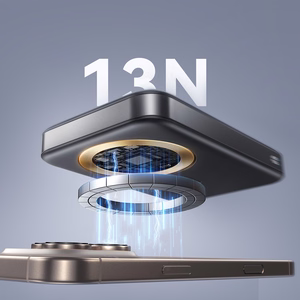Joyroom JR-PBM12 Power Bank 10000mAh 22.5W MagSafe yhteensopiva, 15W langaton lataus, rengasalustalla - musta
