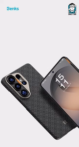 Benks Magnetic Armor Air Armor Grid Kevlar Case Metal Frame 600D (E050) Samsung Galaxy S26 Ultra -puhelimelle musta