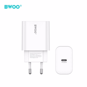 BWOO seinälaturi CDA233 PD 20W 1x USB-C USB-C - USB-C kaapelilla valkoinen