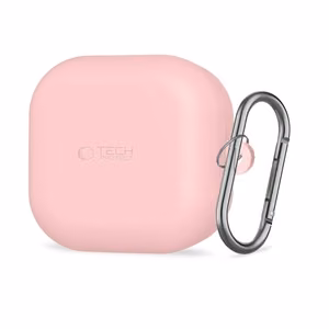 Tech-Protect Silicone Hook -suojakuori Samsung Galaxy Buds 4 / 4 Pro:lle vaaleanpunainen