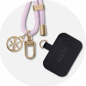 Guess Yleinen CBDY Kantonauha Lila Nylon 4G Metal Charm