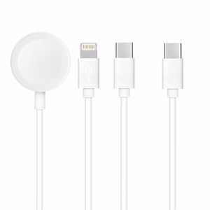 Kaapeli (m) 3in1 Type C - Lightning / Type C / Apple Watch 3W 2A C3169 1,2 m - valkoinen (m)