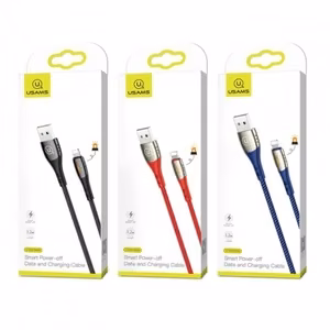 USB-kaapeli USAMS SJ303 sininen Lightning 120cm (LED-merkkivalo)