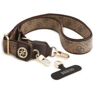 GUESS yleishihna GUUCNP4DGMW (4G PU -hihna, kiinnitin, Strass-metallilogo) ruskea
