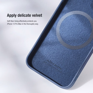 Nillkin CamShield Silky Silikoninen Suojakuori iPhone 15 Plus:lle laivastonsininen