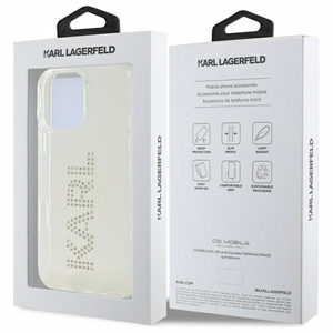 Karl Lagerfeld KLHCP16XHKLSTDCT iPhone 16 Pro Max 6.9" Läpinäkyvä Kova Suojakuori IML Rhinestones Logo