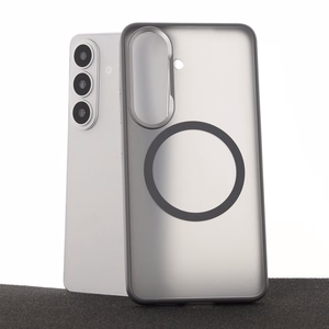 Liavec Soft Case Metal Frame Samsung Galaxy S26:lle harmaa