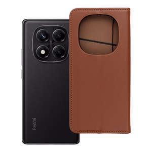 SMART PRO Book nahkainen suojakuori Xiaomi Redmi Note 14 PRO 4G:lle ruskea