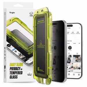 Ringke Easy Slide 2-pack Yksityisyyslasi iPhone 17 Pro:lle - Musta