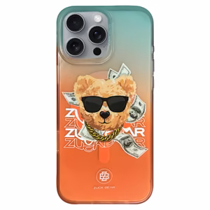 Zuck Bear Harold iPhone 16 Pro Max Suojakuori Oranssi