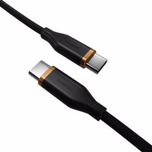 Duracell USB-C-kaapeli (DRU8020A) – 2 m, USB-C ↔ USB-C