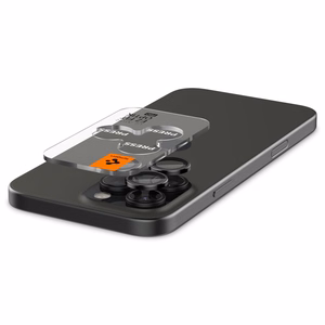 Spigen Glas.tR EZ Fit Optik kamerasuoja iPhone 14 Pro / Pro Max / 15 Pro / Pro Max / 16 Pro / Pro Max 17 Pro / 17 Pro Max - musta 2 kpl.