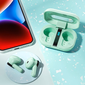 WEKOME VA06 Vanguard Series Bluetooth 5.2 TWS-nappikuulokkeet latauskotelolla, vihreät