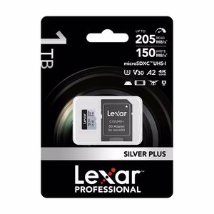 Lexar High-Performance Silver Plus microSDXC -muistikortti, 1 TB + sovitin