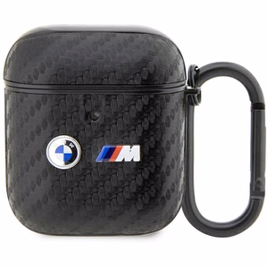 BMW BMA2WMPUCA2 AirPods 1/2 suojus musta/musta Carbon Double Metal Logo