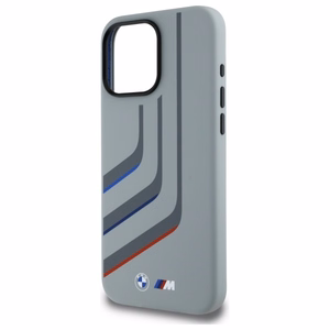 BMW Silikoninen Turning Lines MagSafe suojakuori iPhone 16 Pro Max:lle - harmaa