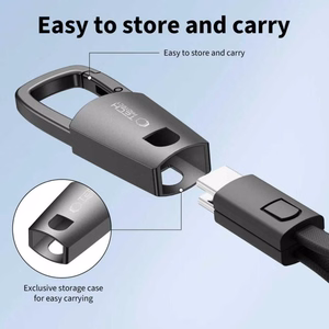 Tech-Protect Ultraboost DNA avaimenperällinen kaapeli USB-C PD 60W / 3A - harmaa