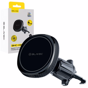 Blavec autoteline BHC-06B 15W magneettinen induktiolatauksella ja aktiivijäähdytyksellä tuuletusritilään (BHC06B-MAVIB) musta