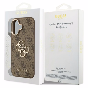 Guess 4G Big 4G Classic Logo -suojakuori iPhone 17 - ruskea ja kulta