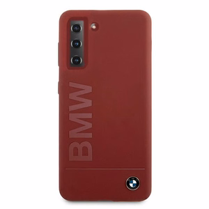 BMW Silicone Signature Logo Case for Samsung Galaxy S21+ - Red
