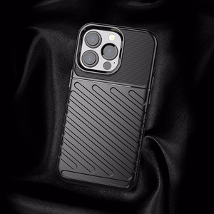 Thunder Case Joustava Kova Rugged Cover TPU Kotelo iPhone 13 Pro vihreä