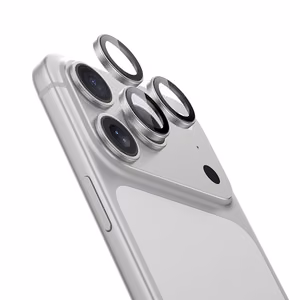 Benks Karkaistu lasi DR Sapphire Lens Protector kameralle iPhone 17 Pro/17 Pro Maxille (3 linssiä) hopeinen