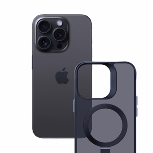 3mk Smoke Case Mag&Stand Suojakuori Apple iPhone 16 Pro Max:lle - musta
