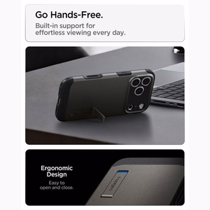 Spigen Tough Armor T MagSafe -suojakuori iPhone 17 Pro Max / 18 Pro Max -malleille, grafiitti