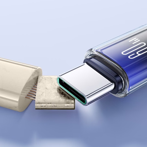 Joyroom S-A42 Crystal-Clear Series 60W USB-C - USB-C -kaapeli 1,2 m - musta