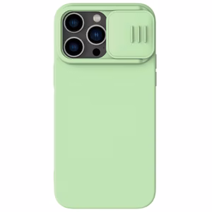 Nillkin CamShield Silky Silicone Suojakuori Apple iPhone 15 Pro Max - Vaaleanvihreä
