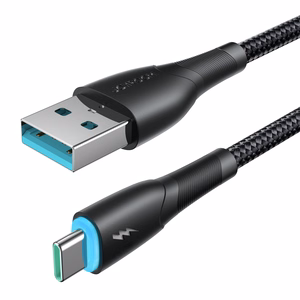 Joyroom Starry Series SA32-AC3 3A USB-A / USB-C kaapeli 1m - musta